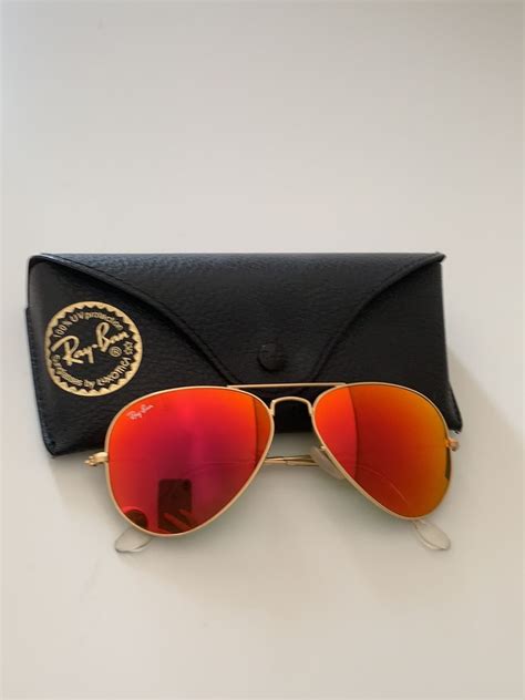 Ray Ban Aviador Espelhado Vermelho Tamanho Menor Culos Feminino Ray