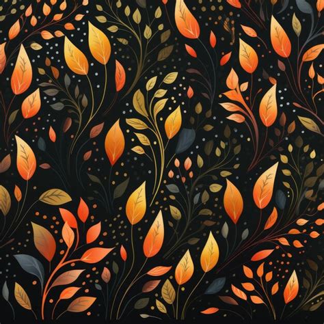 Premium AI Image | Fall's Subtle Glow Captivating Autumn Pattern Light ...