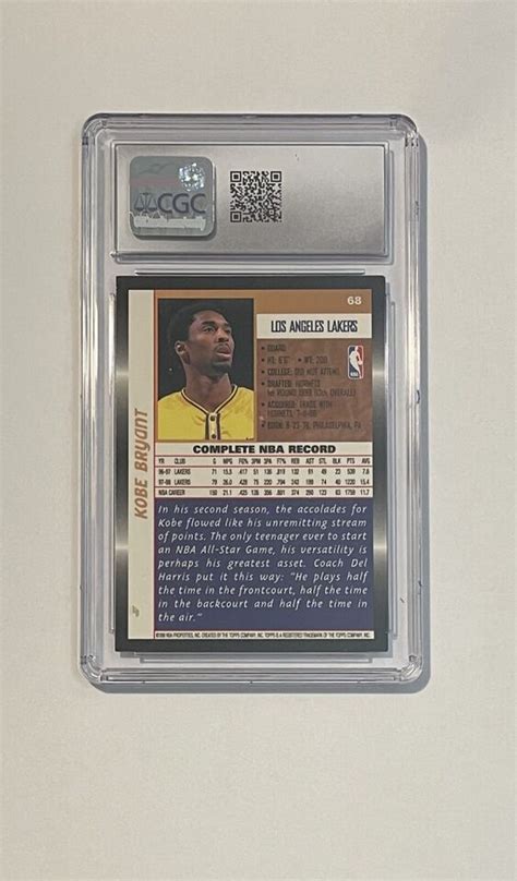 1998 99 Topps Kobe Bryant 68 CGC Graded 7 Near Mint EBay