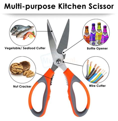 Multi Function Kitchen Scissors With Sharp Blade Professional Poultry