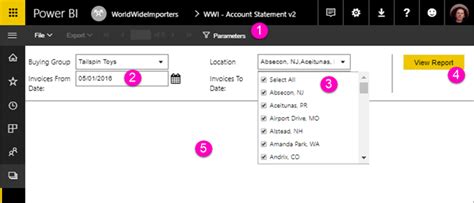 Power Bi 서비스에서 페이지를 매긴 보고서에 대한 매개 변수 보기 Power Bi Microsoft Learn