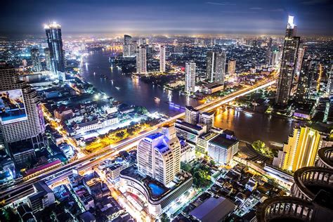 Gambar Thailand Pencakar Langit Bangunan Cahaya Alam Blok Menara