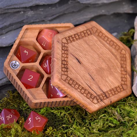 Hex Chest Dice Boxes Dnd Dice Storage Elderwood Academy