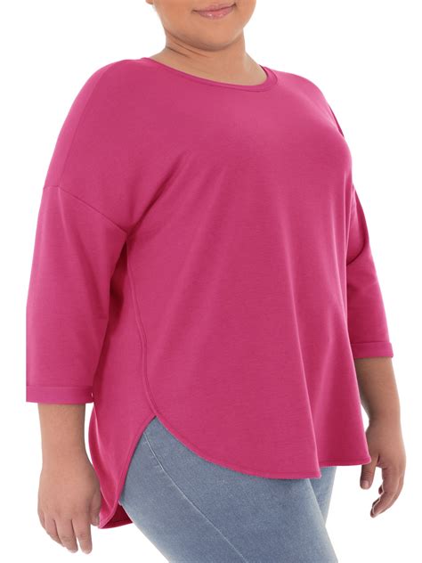 Terra And Sky Terra And Sky Womens Plus Size Super Soft French Terry