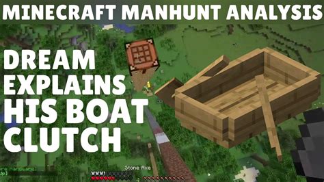 Dream Explains His Midair Boat Craft Clutch Minecraft Manhunt