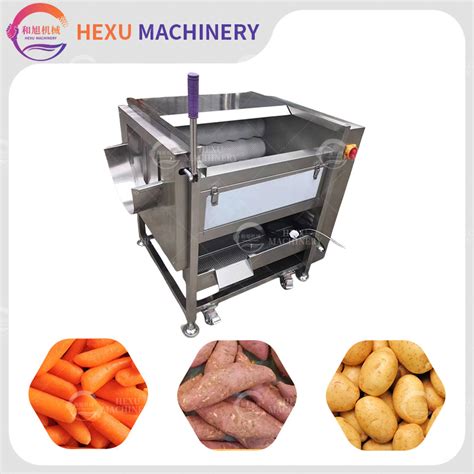 Automatic Cassava Peeler Brush Ginger Cleaning Machine Potato Peeling