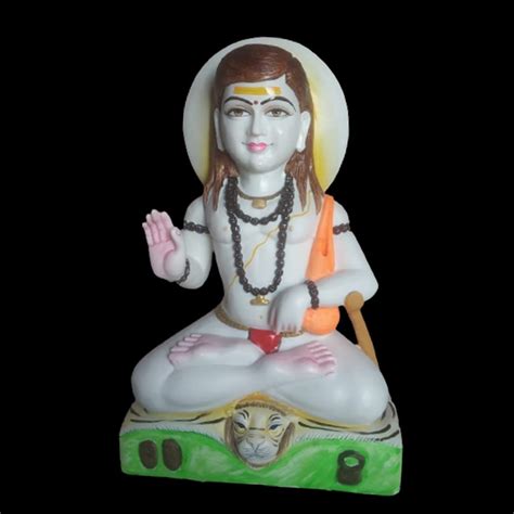 Painted Hindu Marble Baba Balak Nath Statue For Worship Size Feet