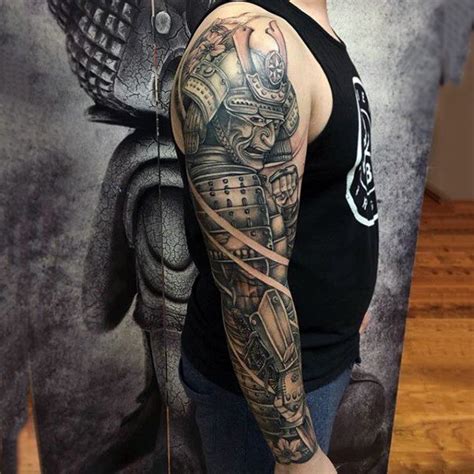 100 Japanese Samurai Mask Tattoo Designs For Men Full Sleeve Tattoos