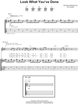 Look What You Ve Done Sheet Music Arrangements Available