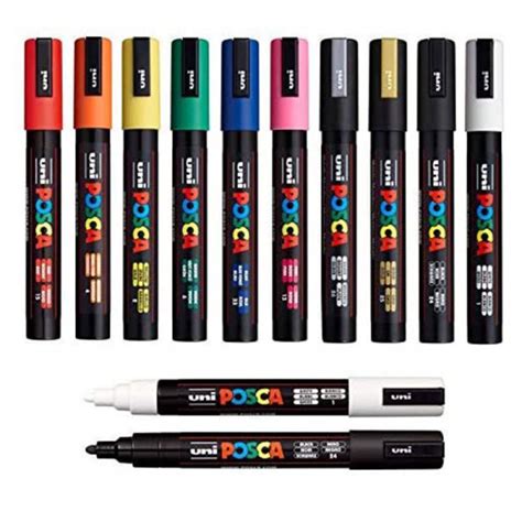 Lot De 12 Marqueurs Posca PC 5M Pointe Moyenne Conique Bon Plan