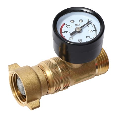 Buy Brass Rv Water Pressure Regulator Water Pressure Reducer Valve With Gauge And Filter Screen