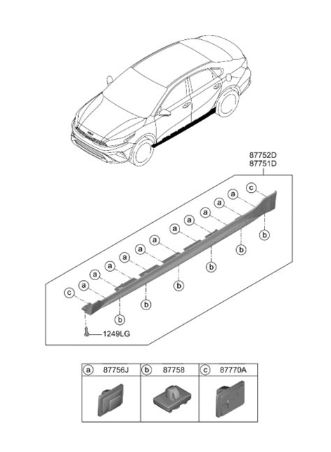 Body Side Moulding 2022 Kia Forte