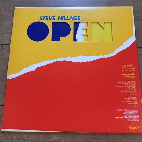 Yahooオークション Lp Uk盤 Steve Hillage Open スティーヴ・ヒレッ