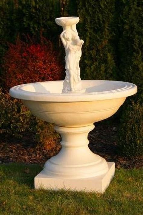 Casa Padrino Barock Springbrunnen Beige Ø 102 x H 136 cm Prunkvoller