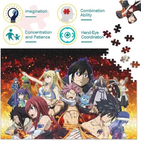 Fairy Tail Puzzle Difficile 1000 Pièces Pour Adultes Anime Mignon