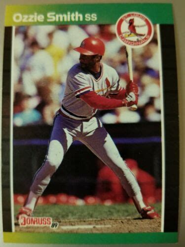 Ozzie Smith Donruss Baseball Card St Louis Cardinals Mt Ebay