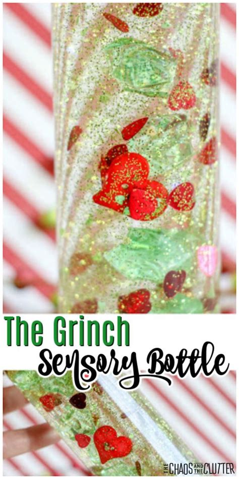 The Grinch Sensory Bottle Sensory Bottles Preschool Christmas