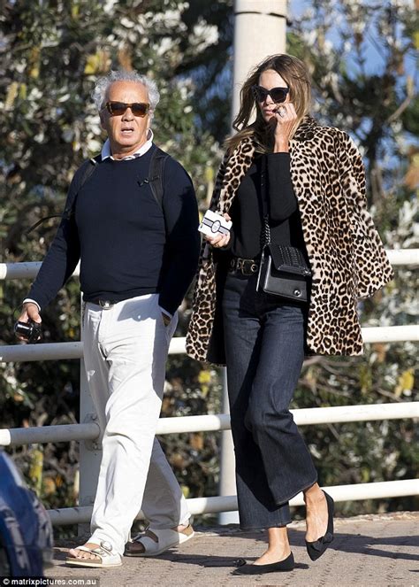 Elle Macpherson Sports Leopard Print Coat As She Steps Out With Gilles