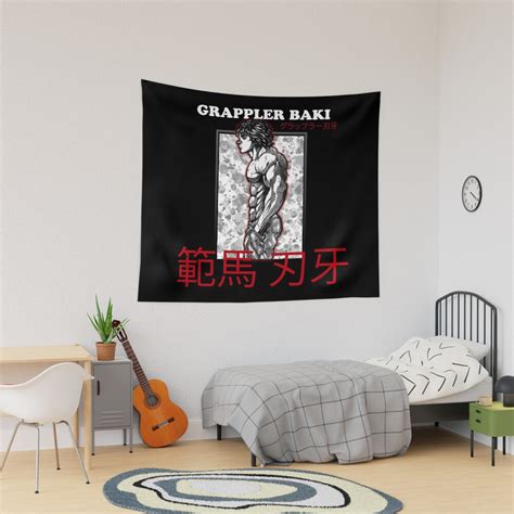 Baki Hanma The Grappler Logo For Otaku Style Tapestry