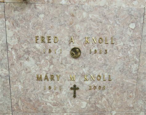 Ferdinand A Fred Knoll Find A Grave Memorial