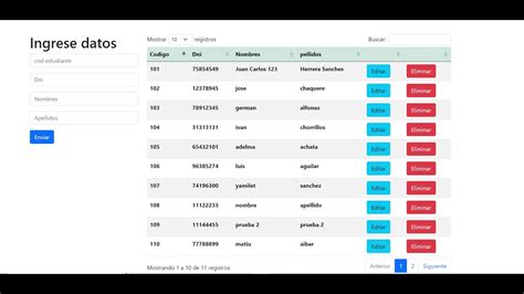 Busqueda y paginación dinámica con php mysql Datatable bootstrap 5