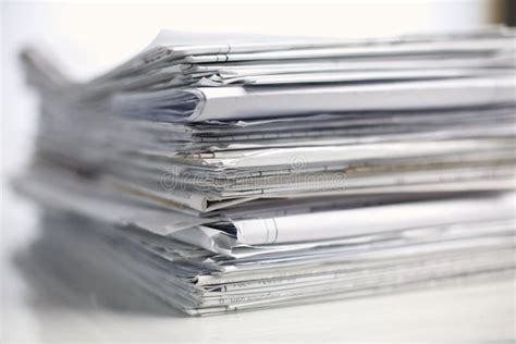 Big Stack Of Papers Documents On The Desk Stock Photo Image Of Heap