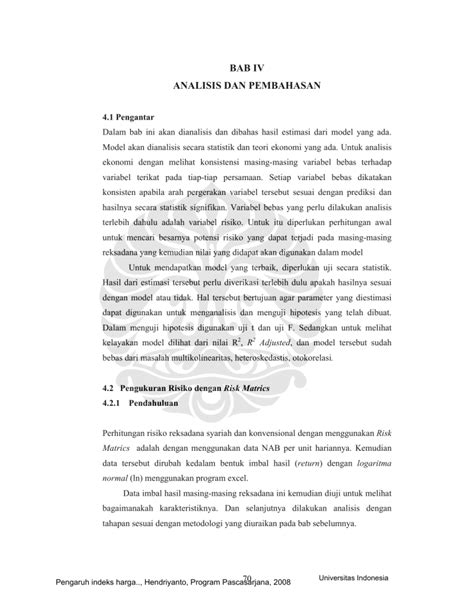 BAB IV ANALISIS DAN PEMBAHASAN