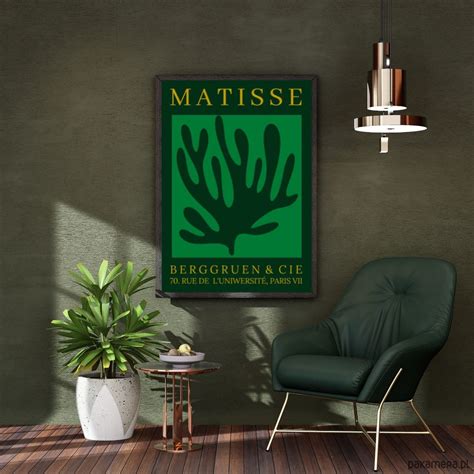 Plakat Henri Matisse Grafika Botaniczna Zielona Ilustracja Z Ote