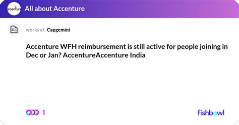 Accenture Wfh Reimbursement Is Still Active For Pe Fishbowl