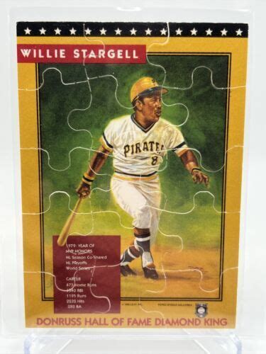 Mlb Donruss Willie Stargell Puzzle Pieces Pittsburgh Pirates Hof