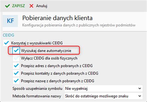 Insert Nexo Jak W Czy Automatyczne Wyszukiwanie Danych Z Ceidg Do