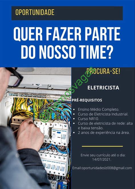 Eletricista São Luís MA 01 vaga s Themos Vagas Empregos e