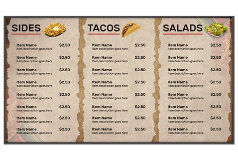 Digital Menu Board Templates