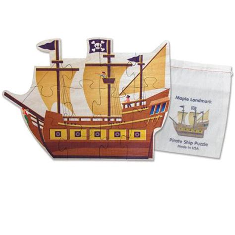 Pirate Ship Shaped Jigsaw Puzzle, 12 Pieces - Endeavour Toys