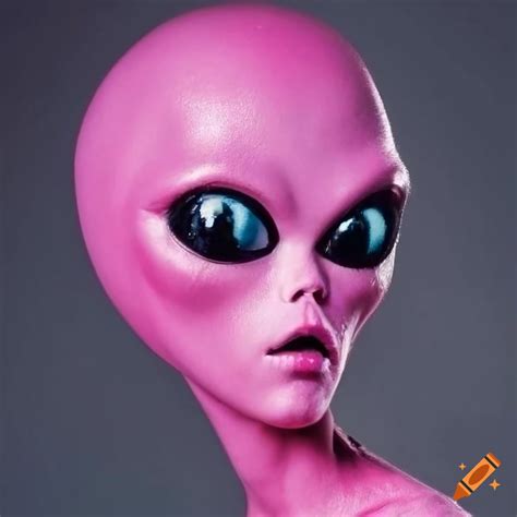 Pink Glamorous Alien Portrait On Craiyon