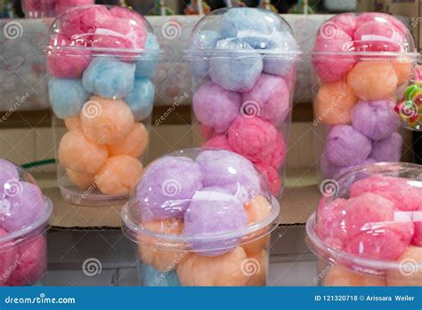 Cotton Candy Balls In A Cup Stock Photo Image Of Colours Color