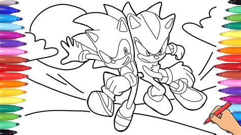 Sonic The Hedgehog Vs Shadow The Hedgehog Coloring Pages Sonic The Hedgehog Movie 2020 Youtube