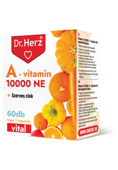 DR Herz A Vitamin 10000 NE Szerves Cink 60 Db Kapszula Netmedical Hu