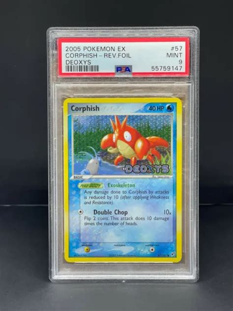 Pokemon Ex Deoxys Corphish Reverse Holo Psa Mint Graded Card