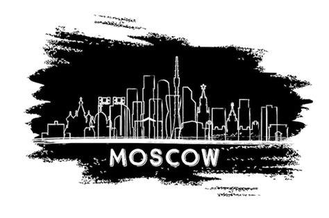 Premium Vector Moscow Russia City Skyline Silhouette Hand Drawn