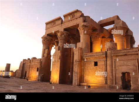 Kom Ombo temple at night Stock Photo - Alamy