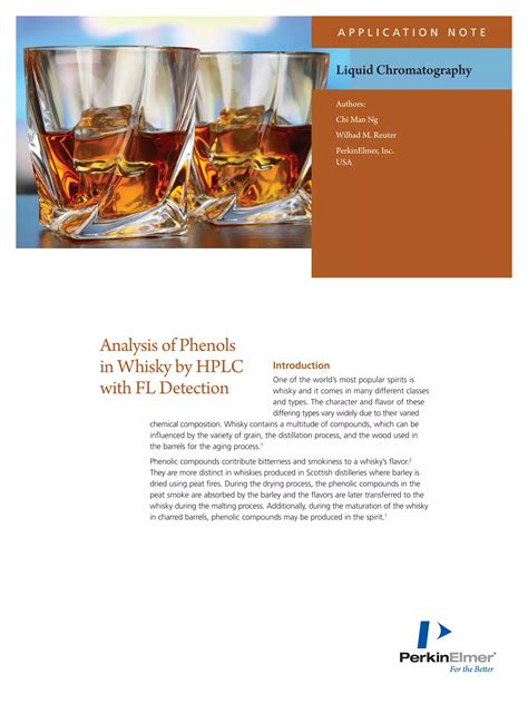 Analysis Of Phenols In Whisky By Hplc With Fl Detection Pdf