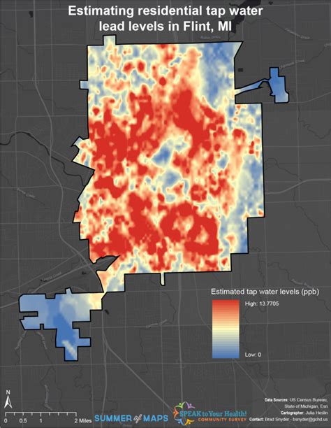 Interpolating Lead Levels From Tap Water Samples Following The Flint