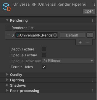 URP Project Quality Settings Learn From The URP 3D Sample