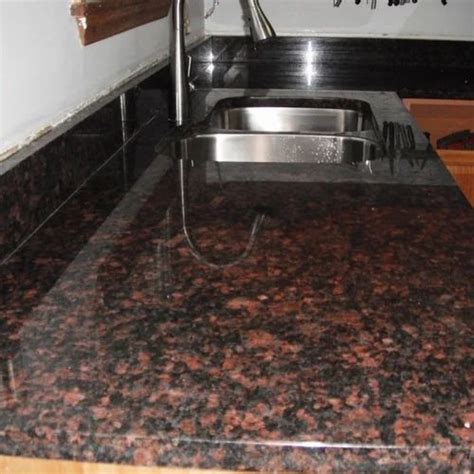 Polished Tan Brown Granite Slab For Countertops Thickness Mm At