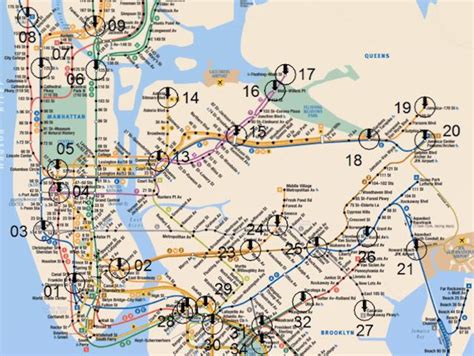 Nyc Subway Map Queens Map Vector