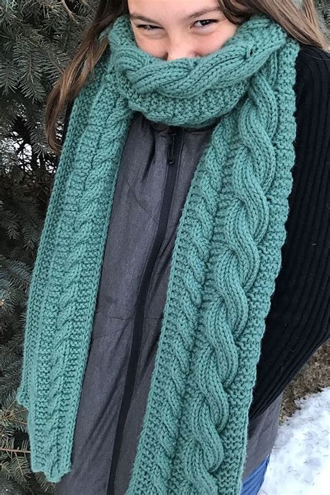 Knitting Pattern For Reversible Cable It Up Scarf Easy Scarf Knitting Patterns Knitting