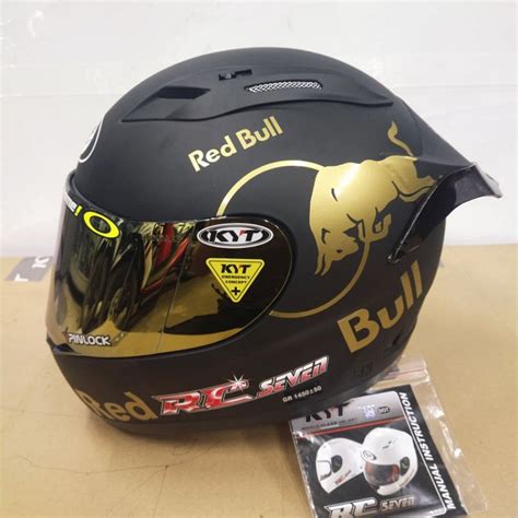 Jual Helm Full Face Kyt R Hitam Glossy Custom Redbull Kyt R Helm