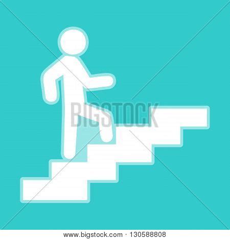 Man On Stairs Going Vector Photo Free Trial Bigstock