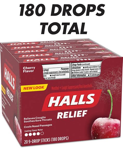 Halls Cherry Cough Drops With Menthol 20ct Dsp Box — Jaysdirectwholesale